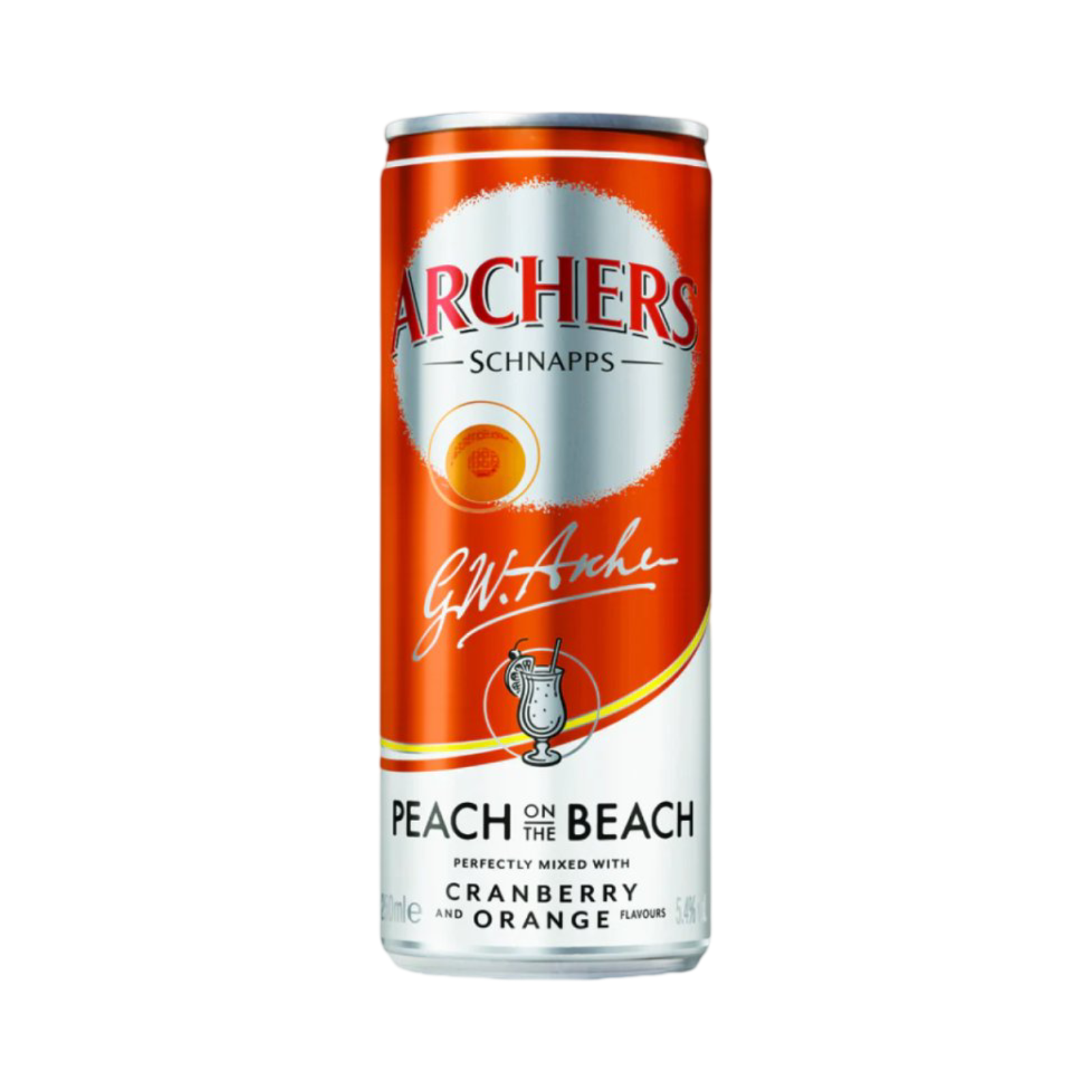 ARCHERS SCHNAPPS CRANBERRY & ORANGE FLAVOUR 250ml CAN