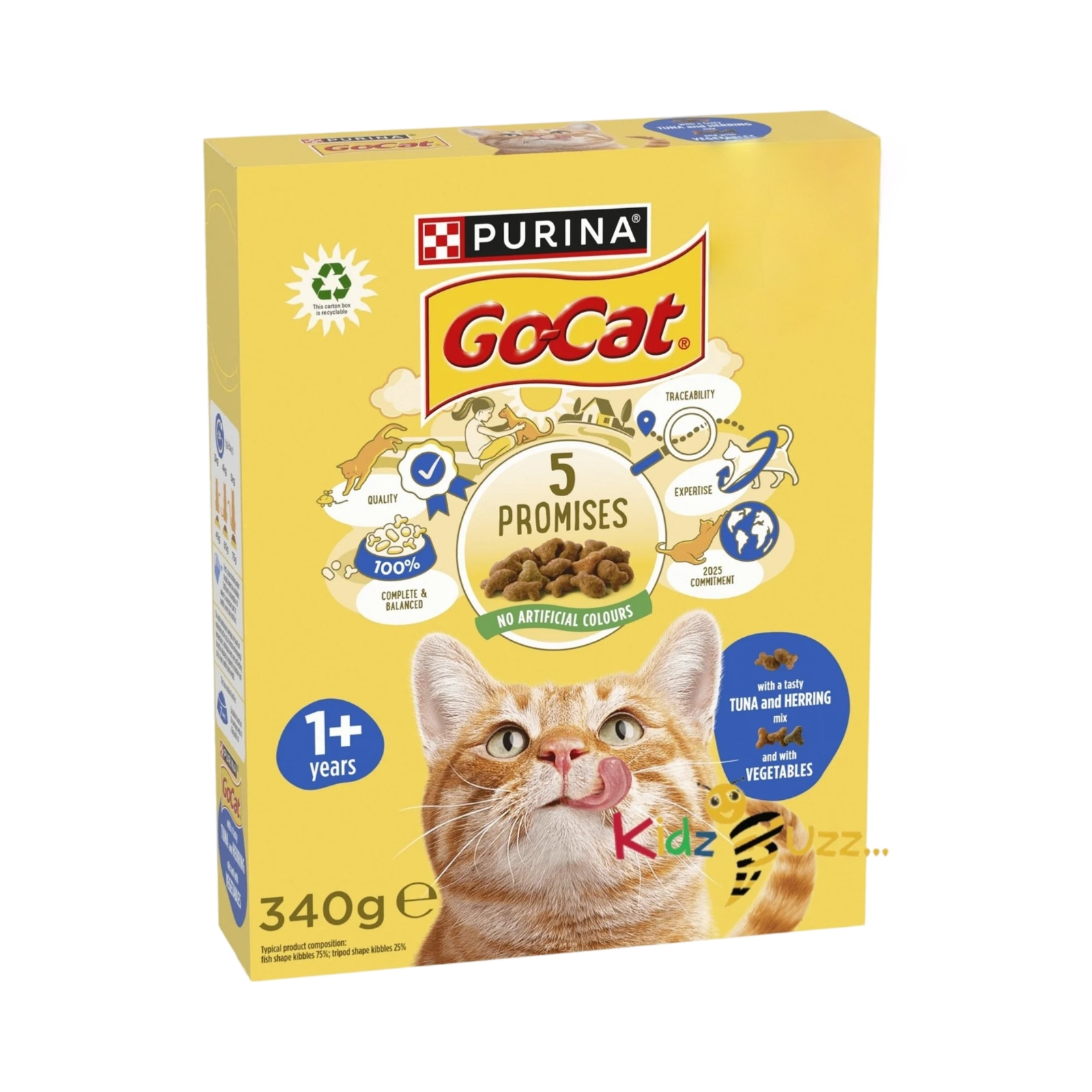 PURINA GO CAT 1+ YEAR TUNA AND HERRING WITH VEGETABLE 340g