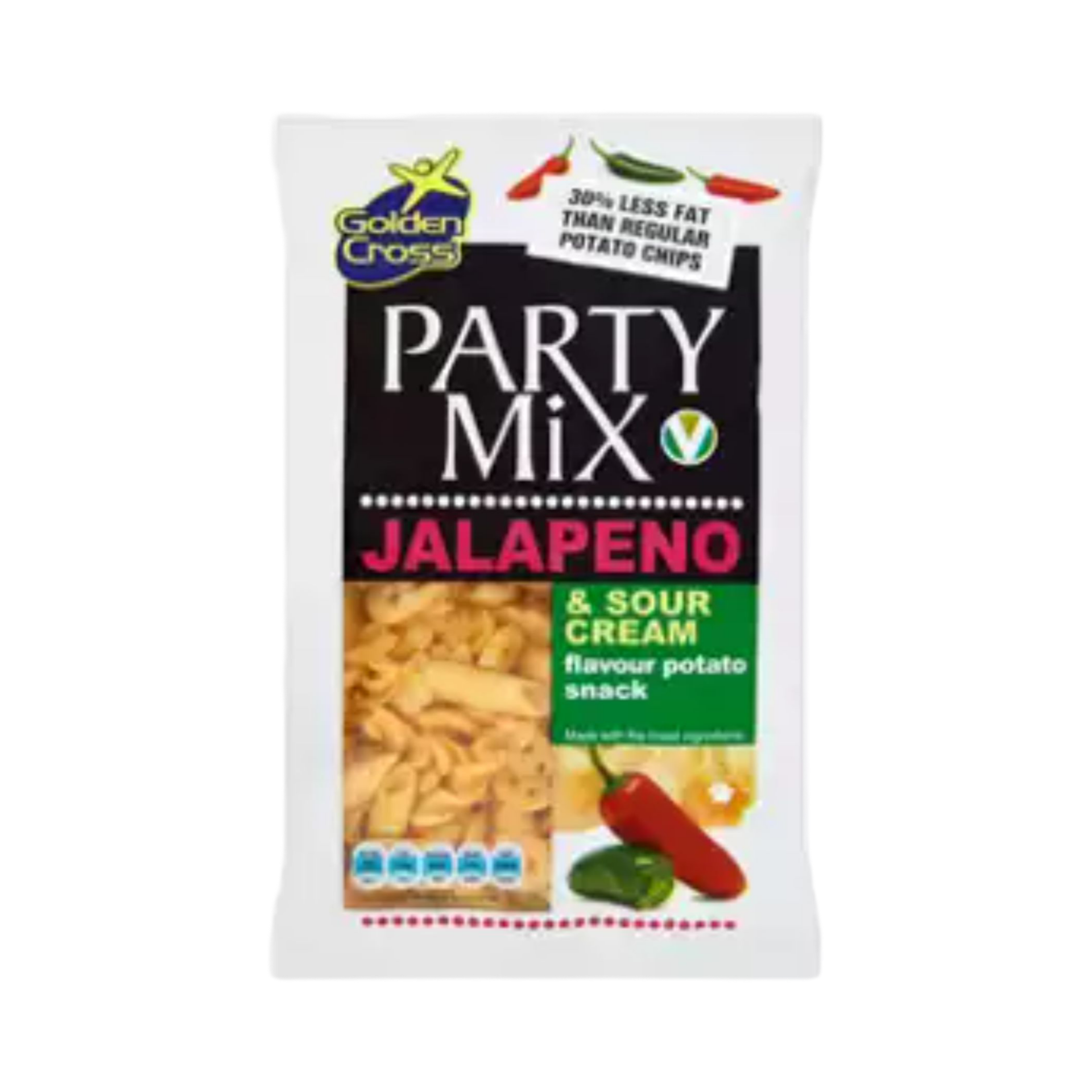 GOLDEN CROSS PARTY MIX JALAPENO 125g PACKET