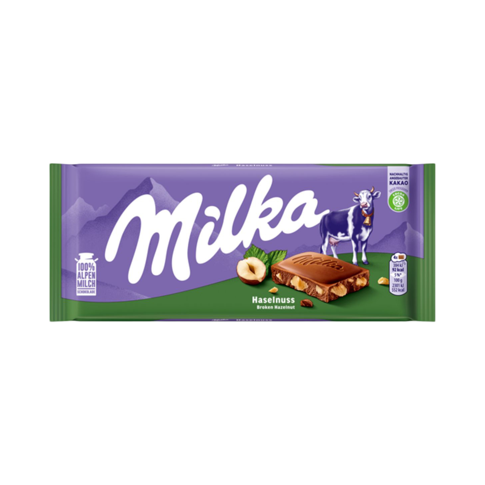 MILKA HAZELNUTS CHOCOLATE BAR 100g