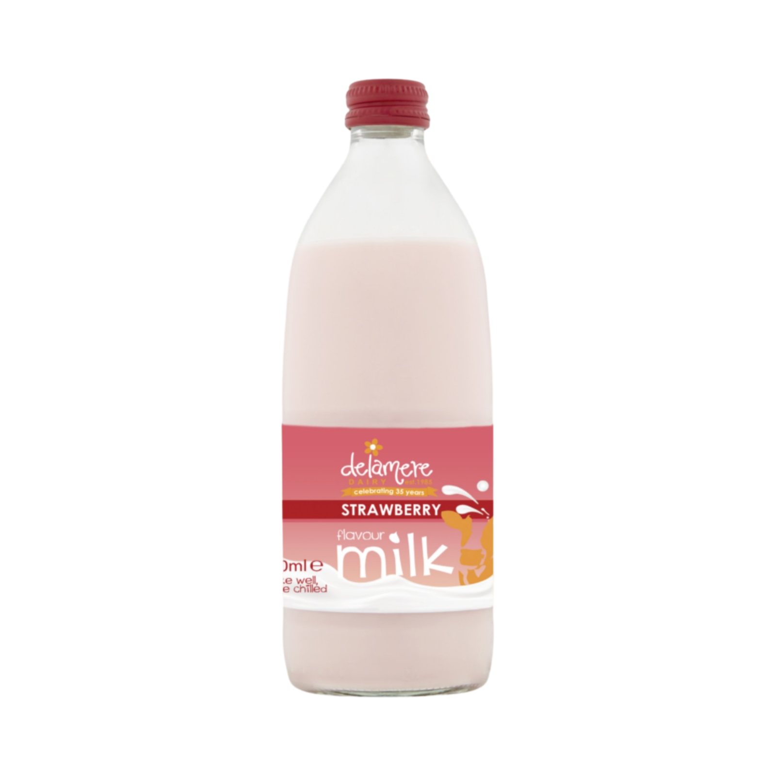 DELAMERE STRAWBERRY FLAVOUR MILK 500ml BOTTLE