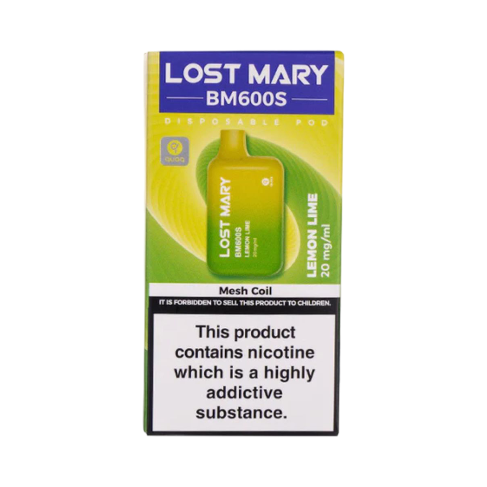 LOST MARY BM600 LEMON LIME DISPOSABLE VAPE