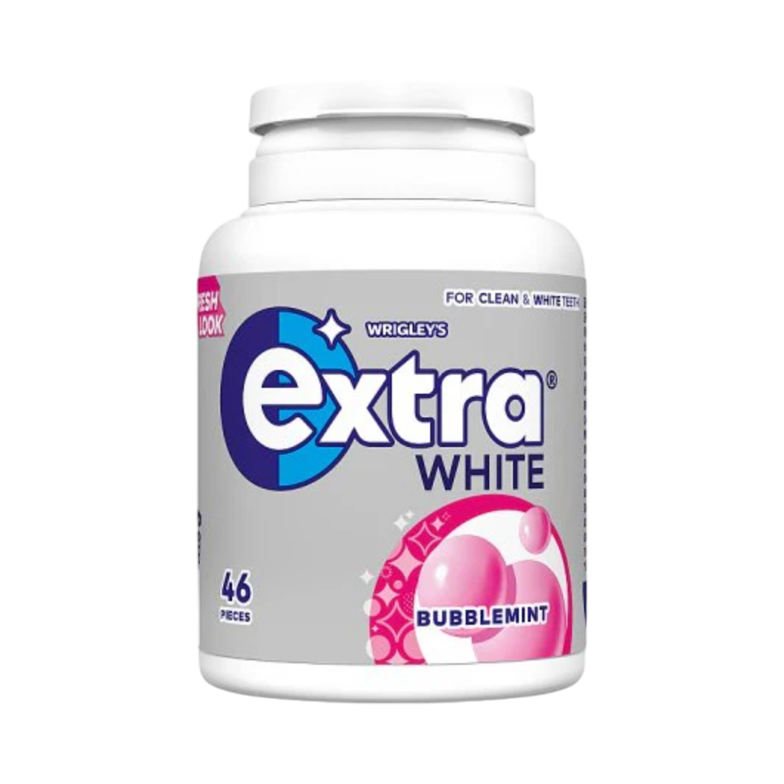 WRIGLEY'S EXTRA WHITE BUBBLEMINT SUGAR FREE GUM 46 PIECES