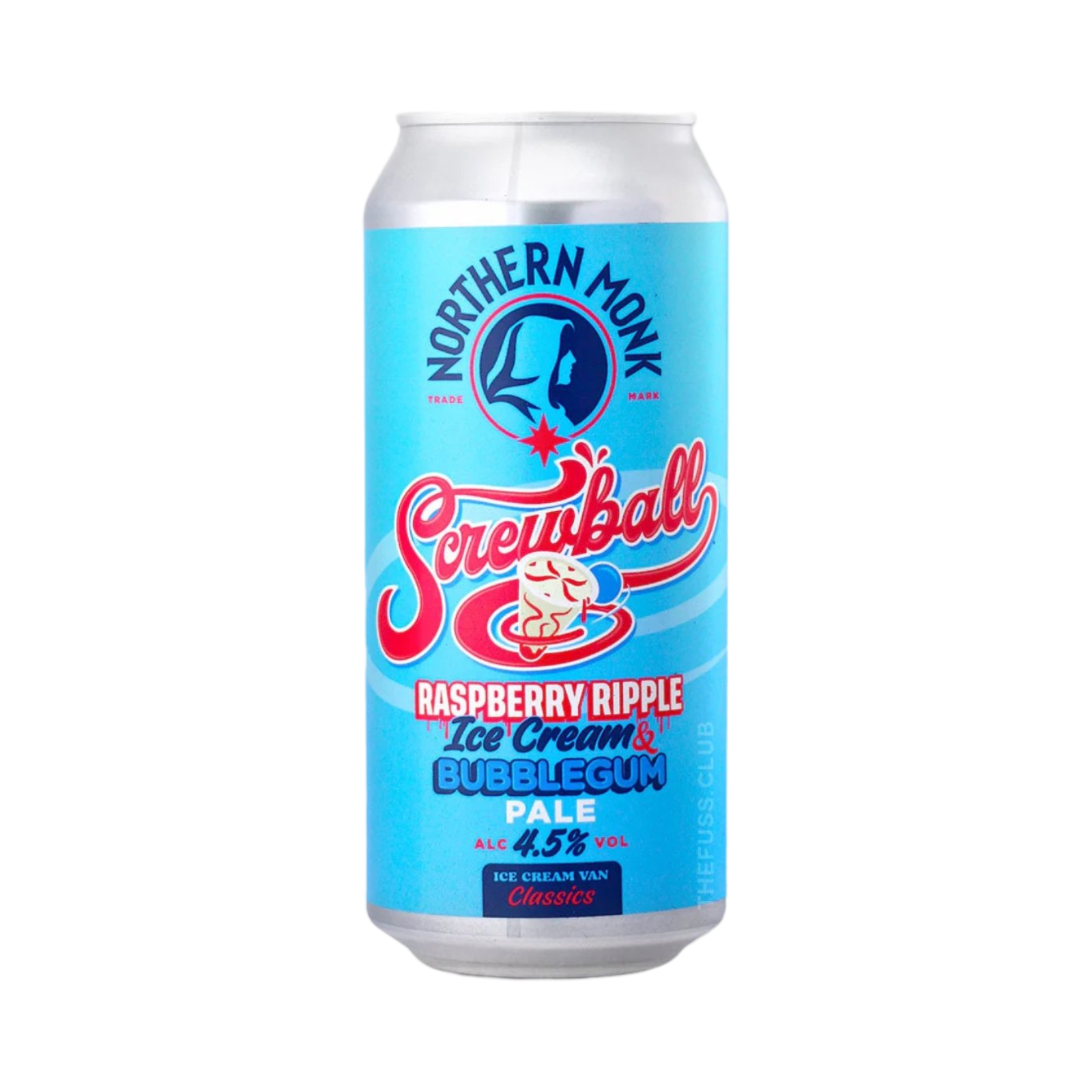 NORTHERN MONK SCREWBALL RASPBERRY RIPPLE ICE CREAM BUBBLEGUM PALE 440ml CAN