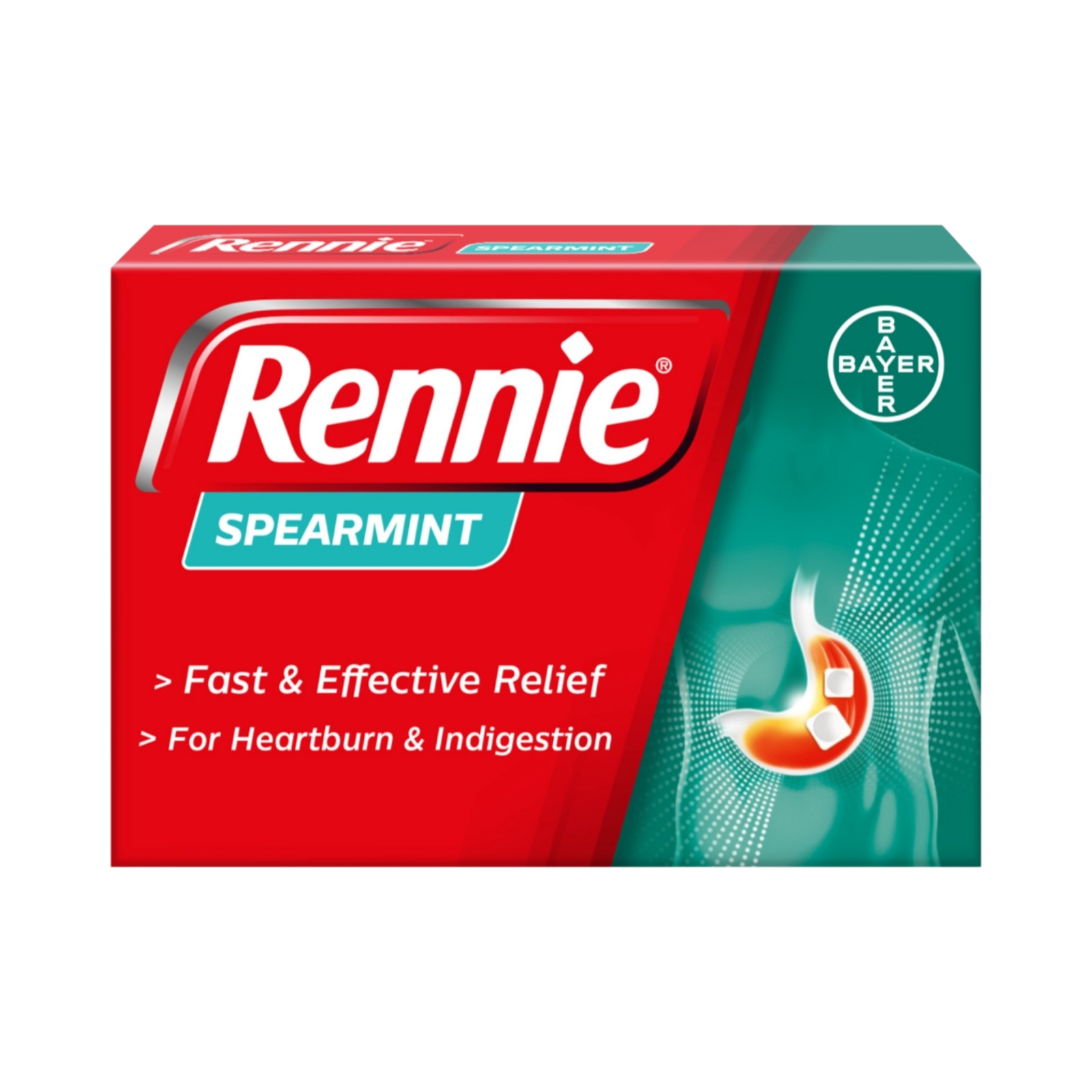 RENNIE SPEARMINT HEARTBURN 24 TABLETS