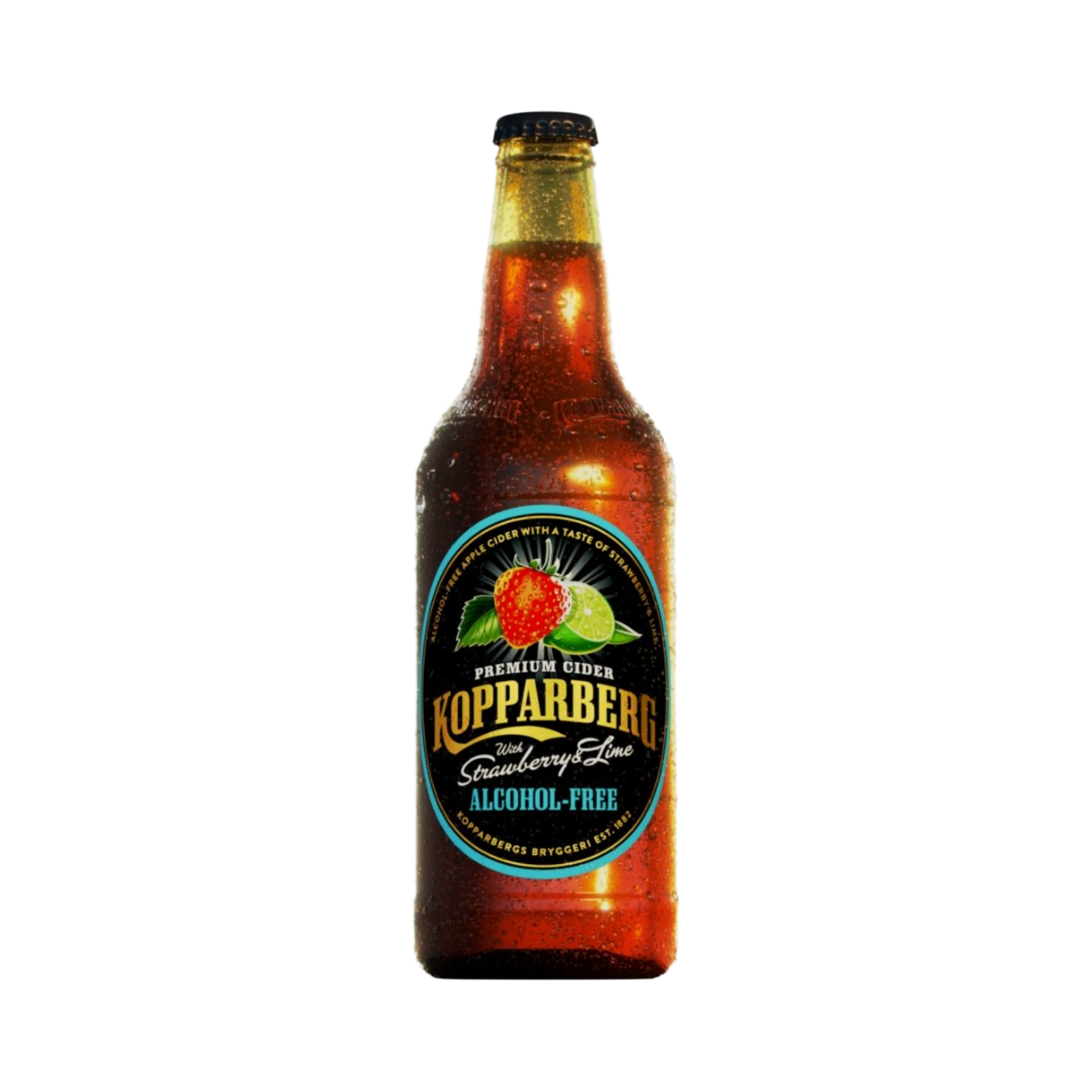 KOPPARBERG STRAWBERRY & LIME ALCOHOL FREE PREMIUM CIDER 500ml BOTTLE