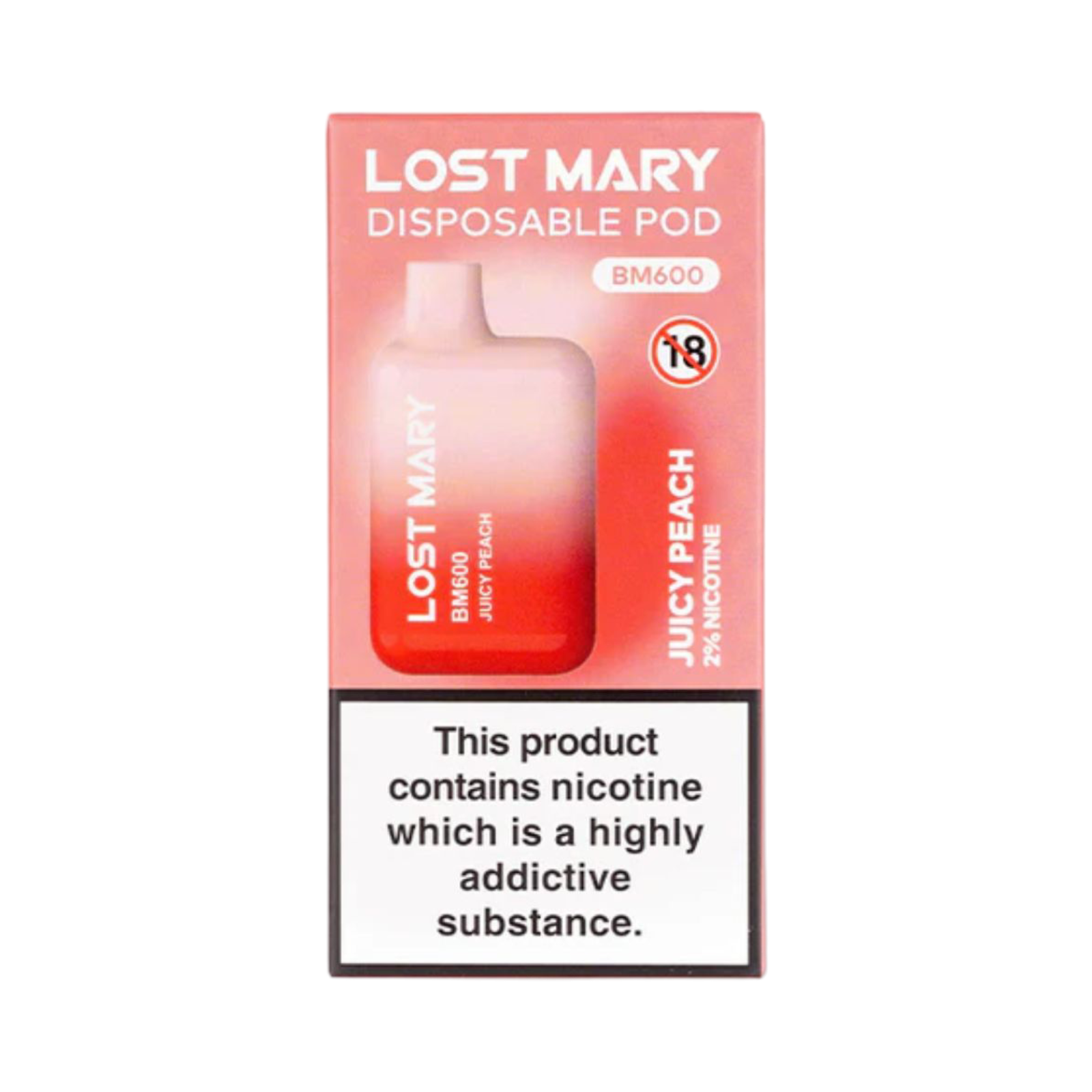 LOST MARY BM600 JUICY PEACH DISPOSABLE VAPE