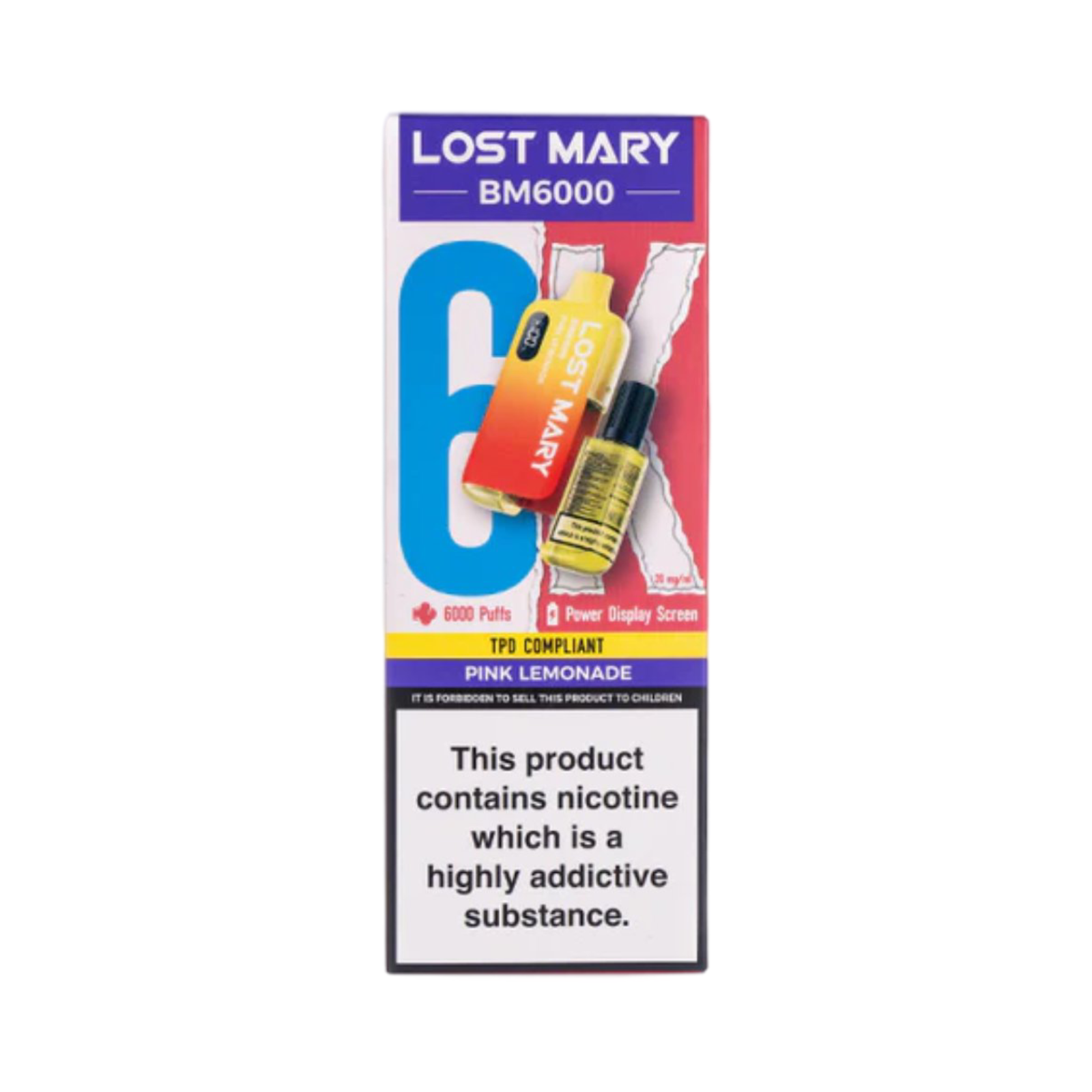 LOST MARY BM6000 PINK LEMONADE FLAVOUR