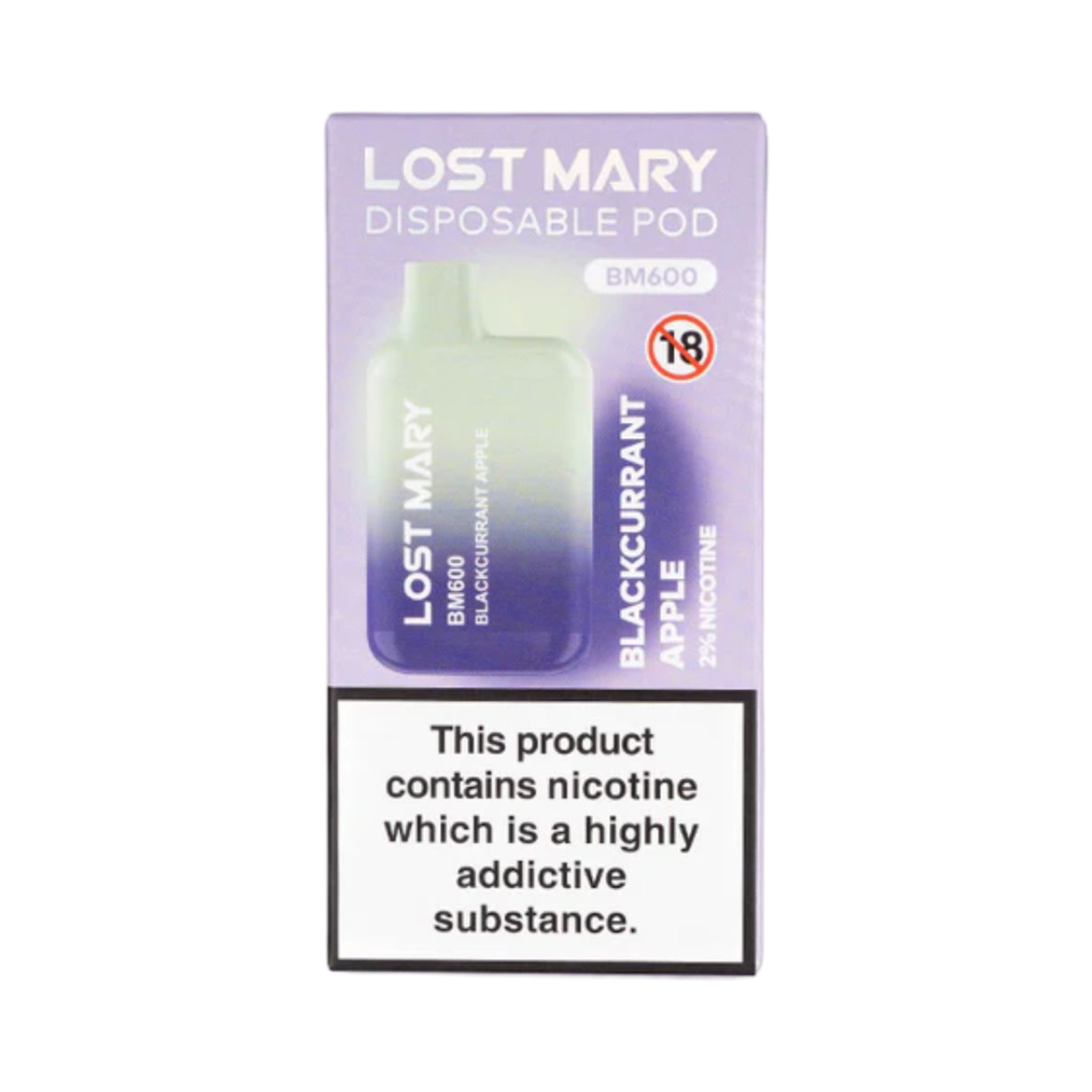 LOST MARY BM600 BLACKCURRANT APPLE DISPOSABLE VAPE