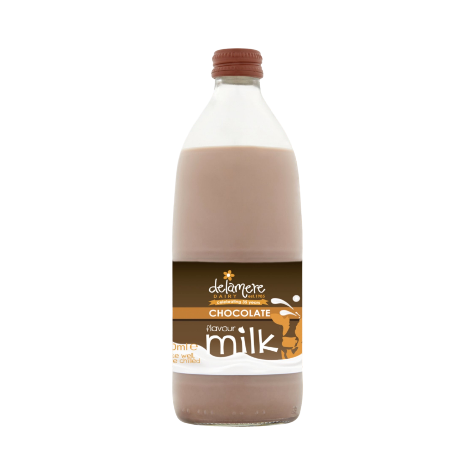 DELAMERE CHOCOLATE FLAVOUR MILK 500ml BOTTLE