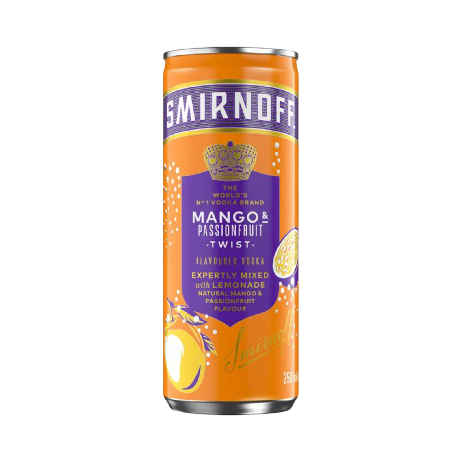 SMIRNOFF MANGO PASSION FRUIT TWIST MIXED 250ml CAN