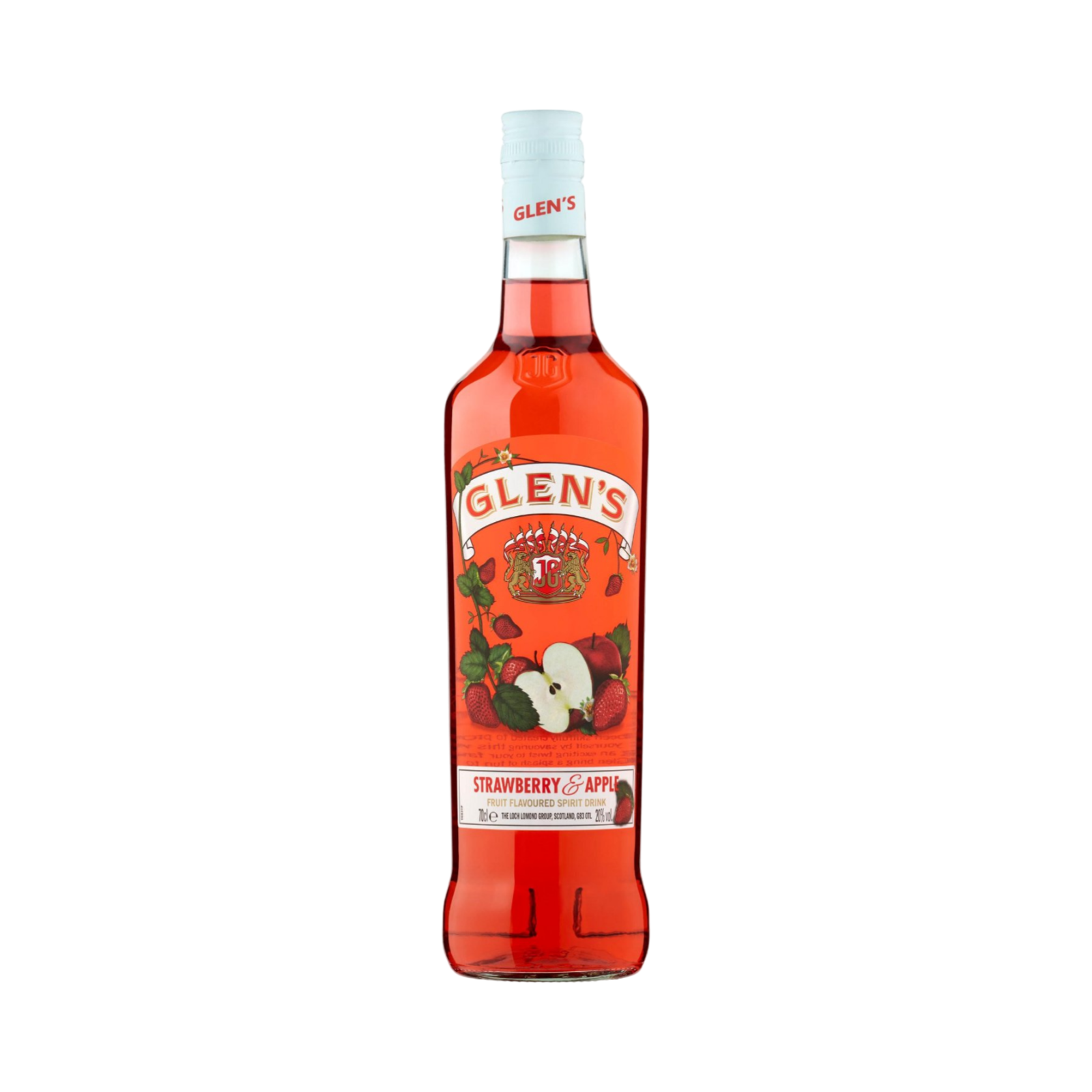 GLEN'S STRAWBERRY & APPLE FRUIT FLAVOURED SPIRIT 70cl BOTTLE