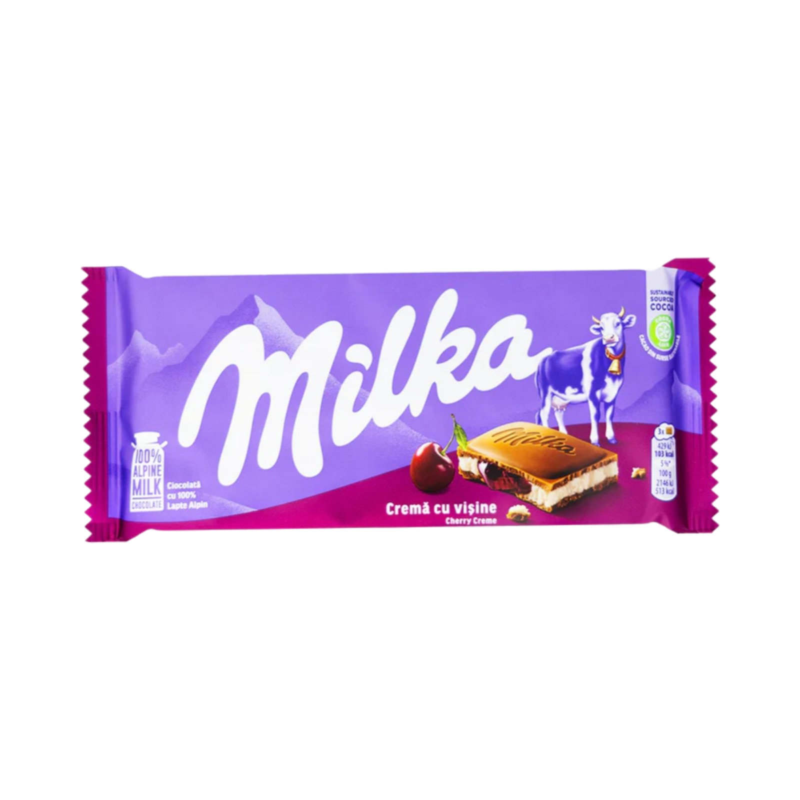 MILKA CHERRY CREAM 100g CHOCOLATE BAR