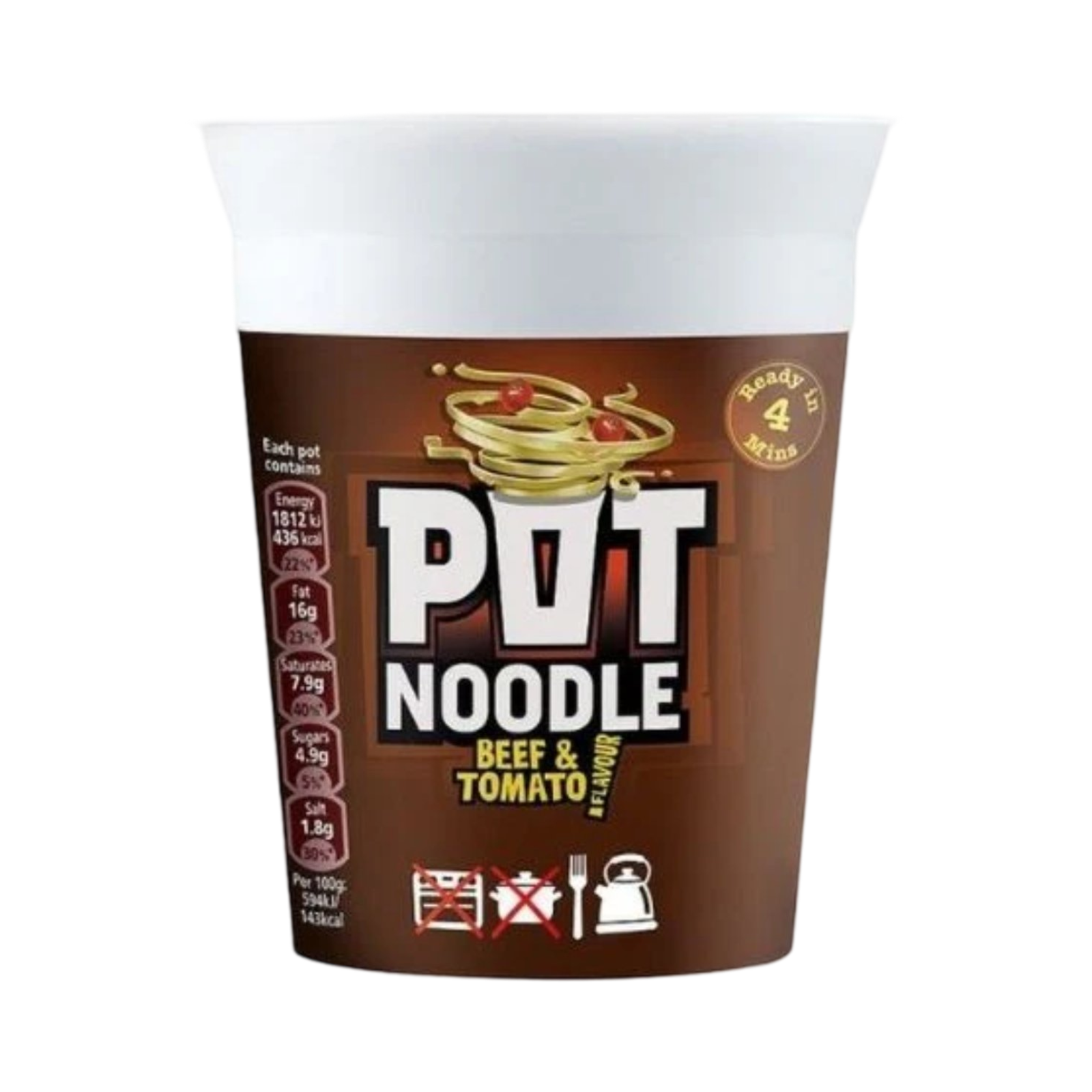 POT NOODLES BEEF & TOMATO FLAVOUR 90g