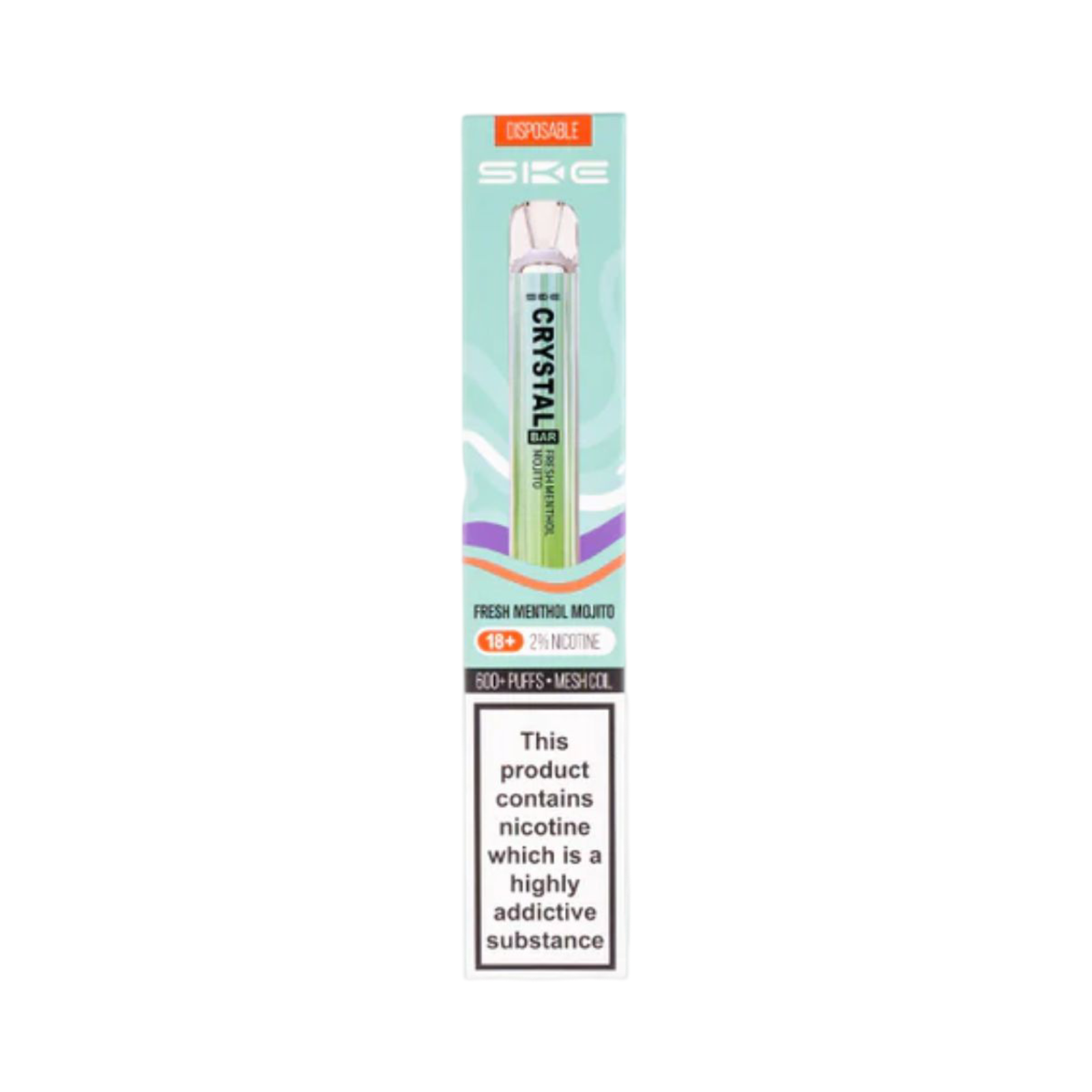 CRYSTAL BAR FRESH MENTHOL MOJITO DISPOSABLE VAPE