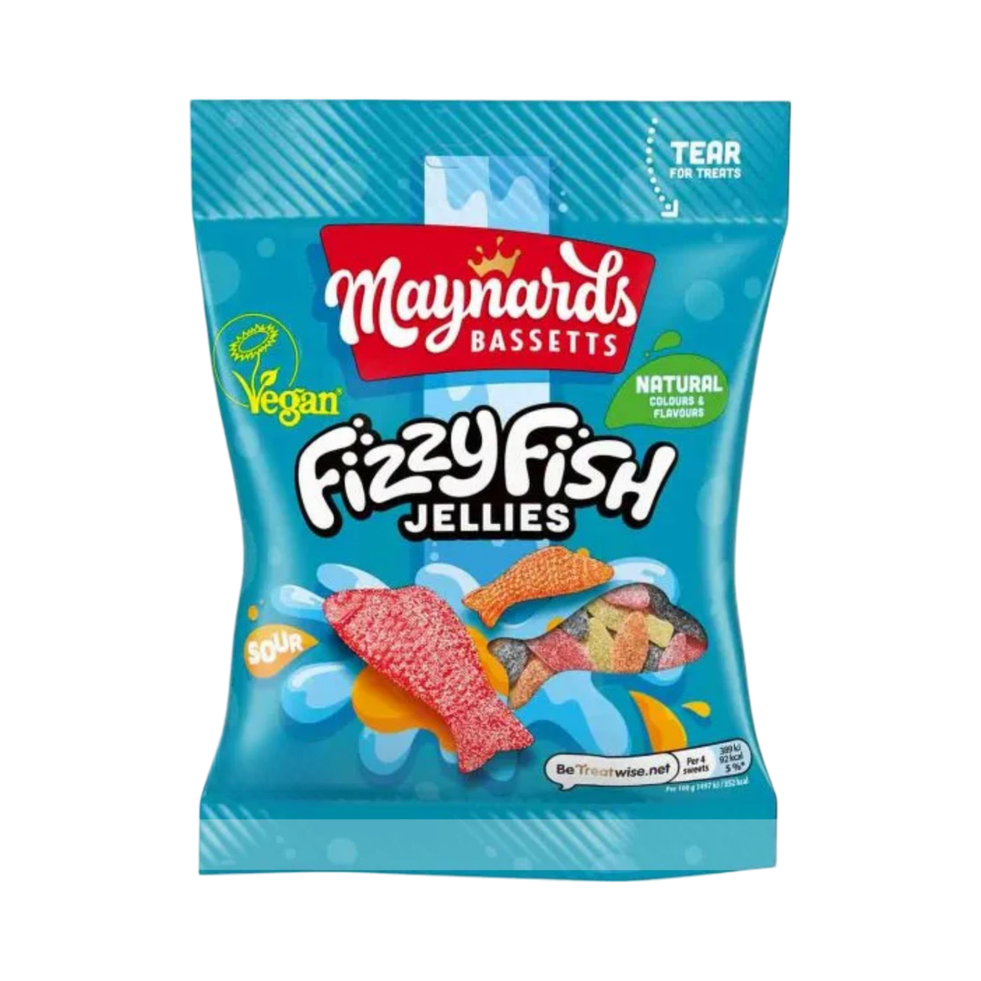 MAYNARDS BASSETTS FIZZY FISH JELLIES 130g