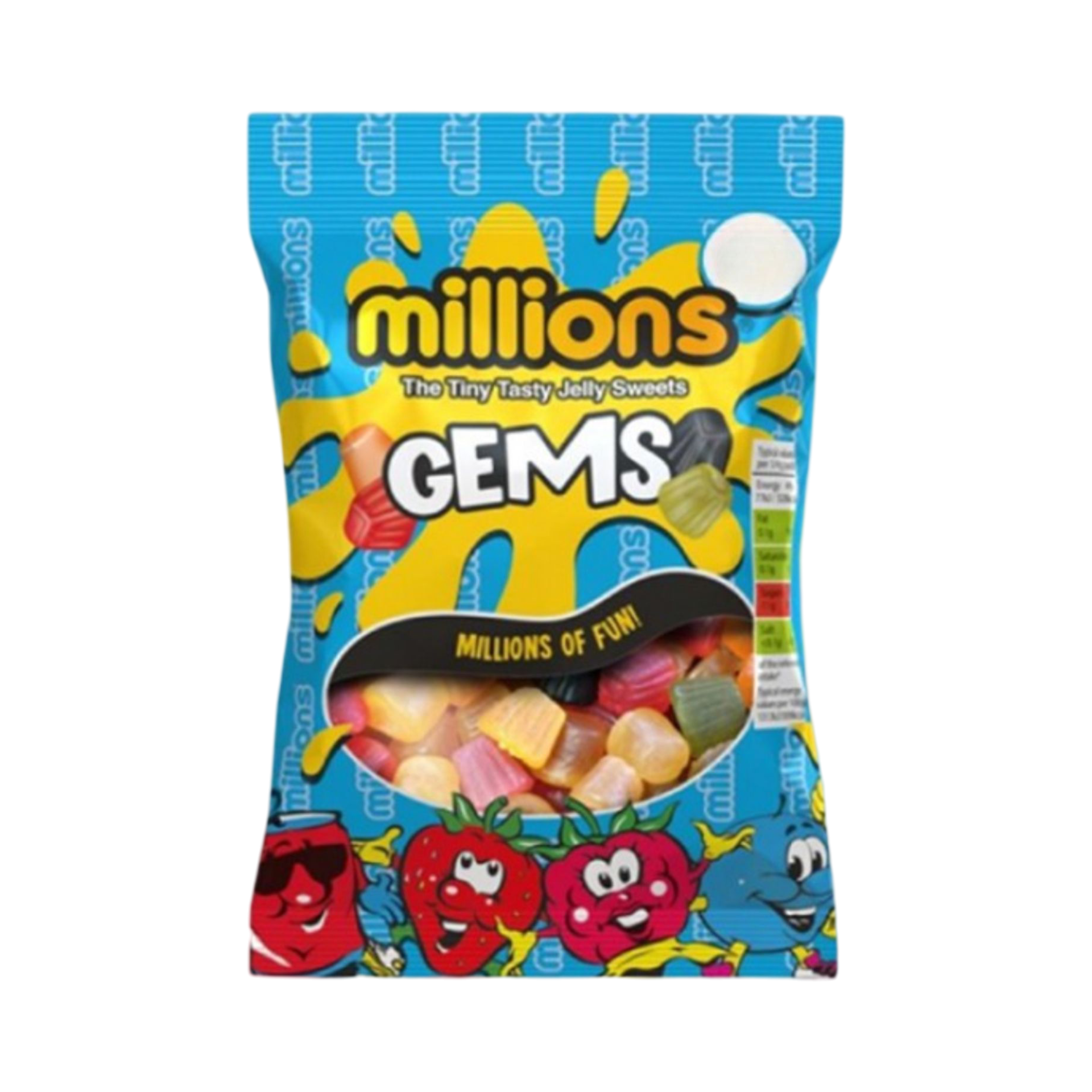 MILLIONS GEMS JELLY SWEETS 120g