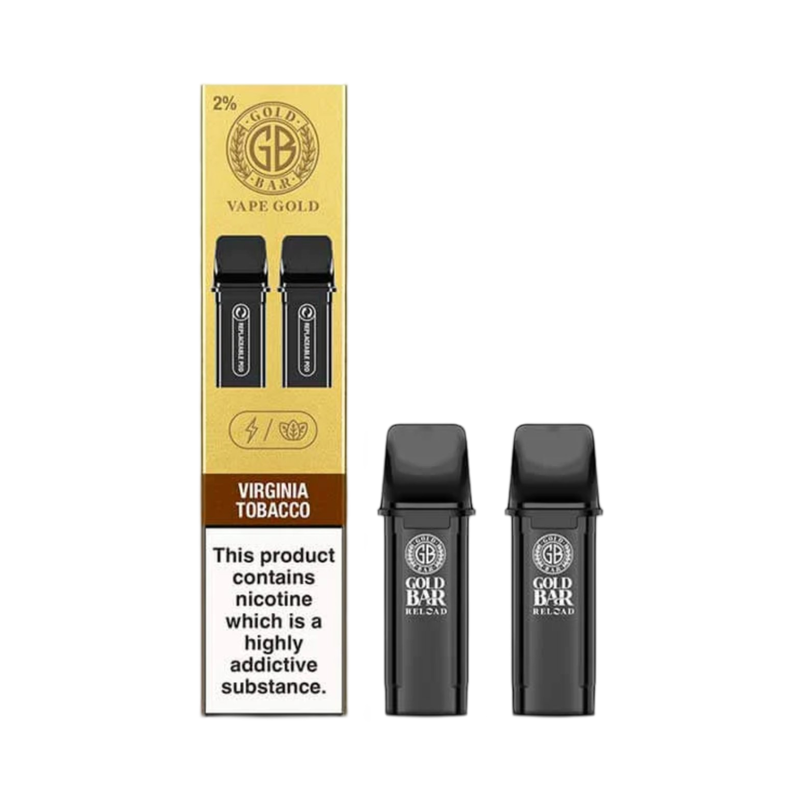 GOLD BAR RELOAD VIRGINIA TOBACCO FLAVOUR PODS