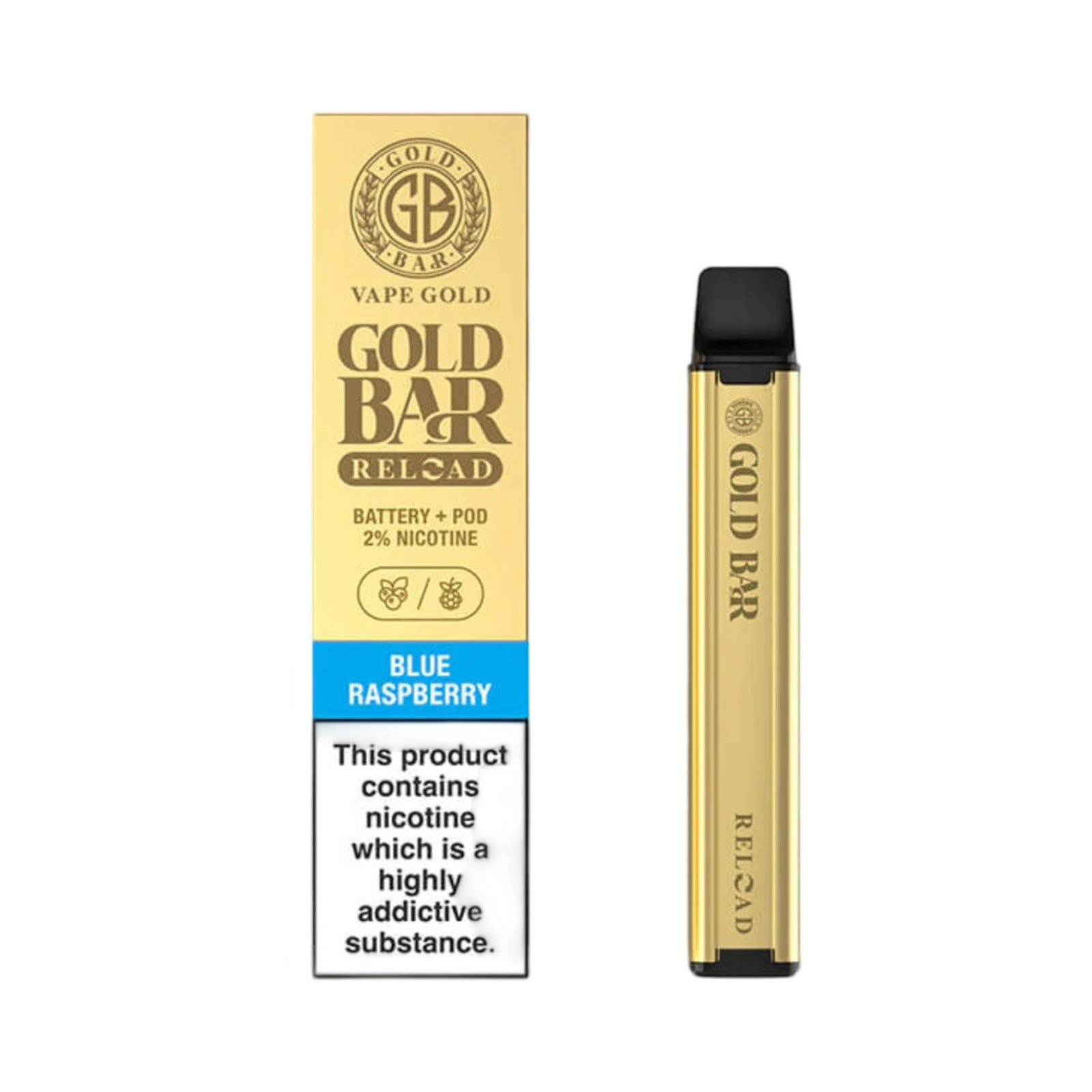 GOLD BAR BLUE RASPBERRY RELOAD VAPE