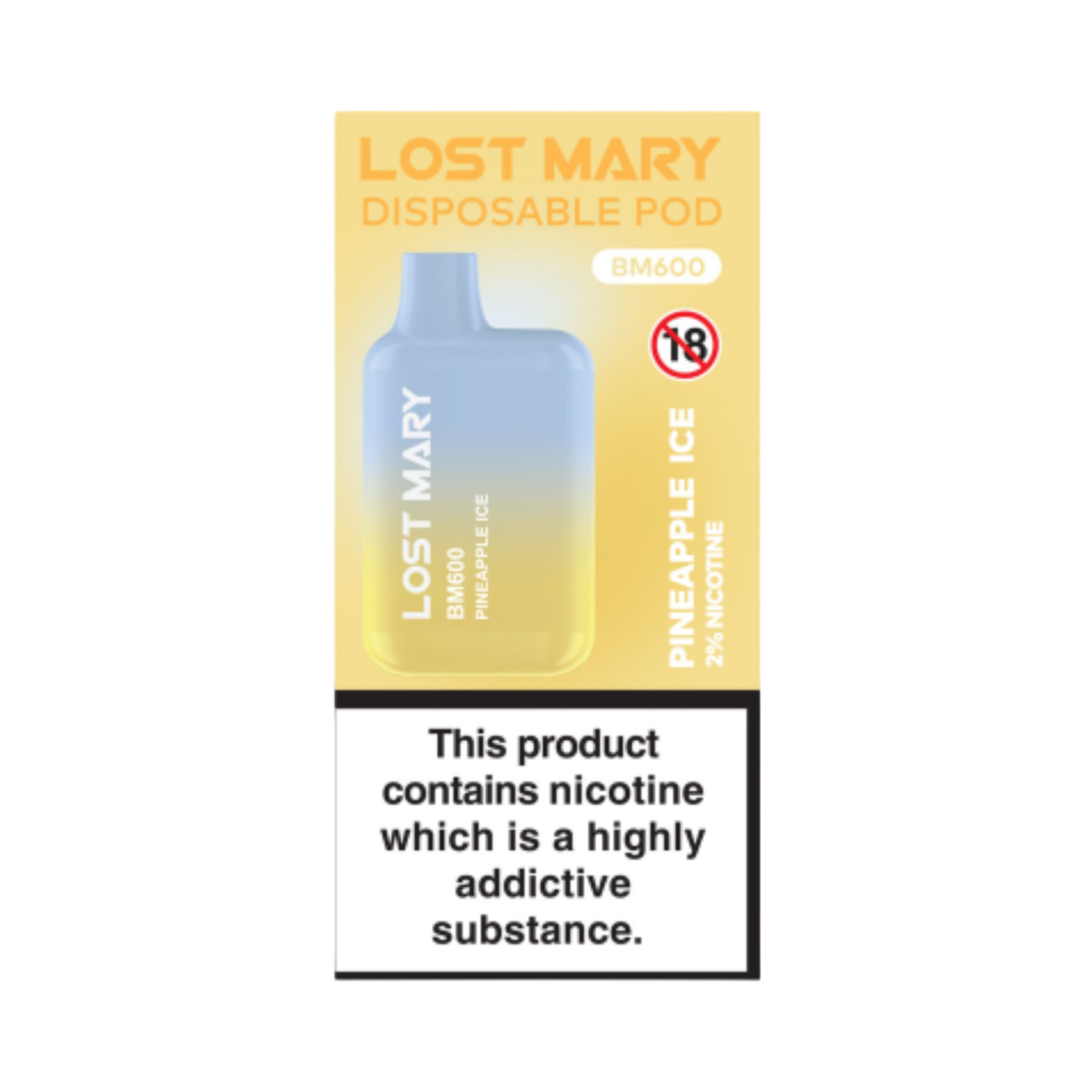 LOST MARY BM600 PINEAPPLE ICE DISPOSABLE VAPE