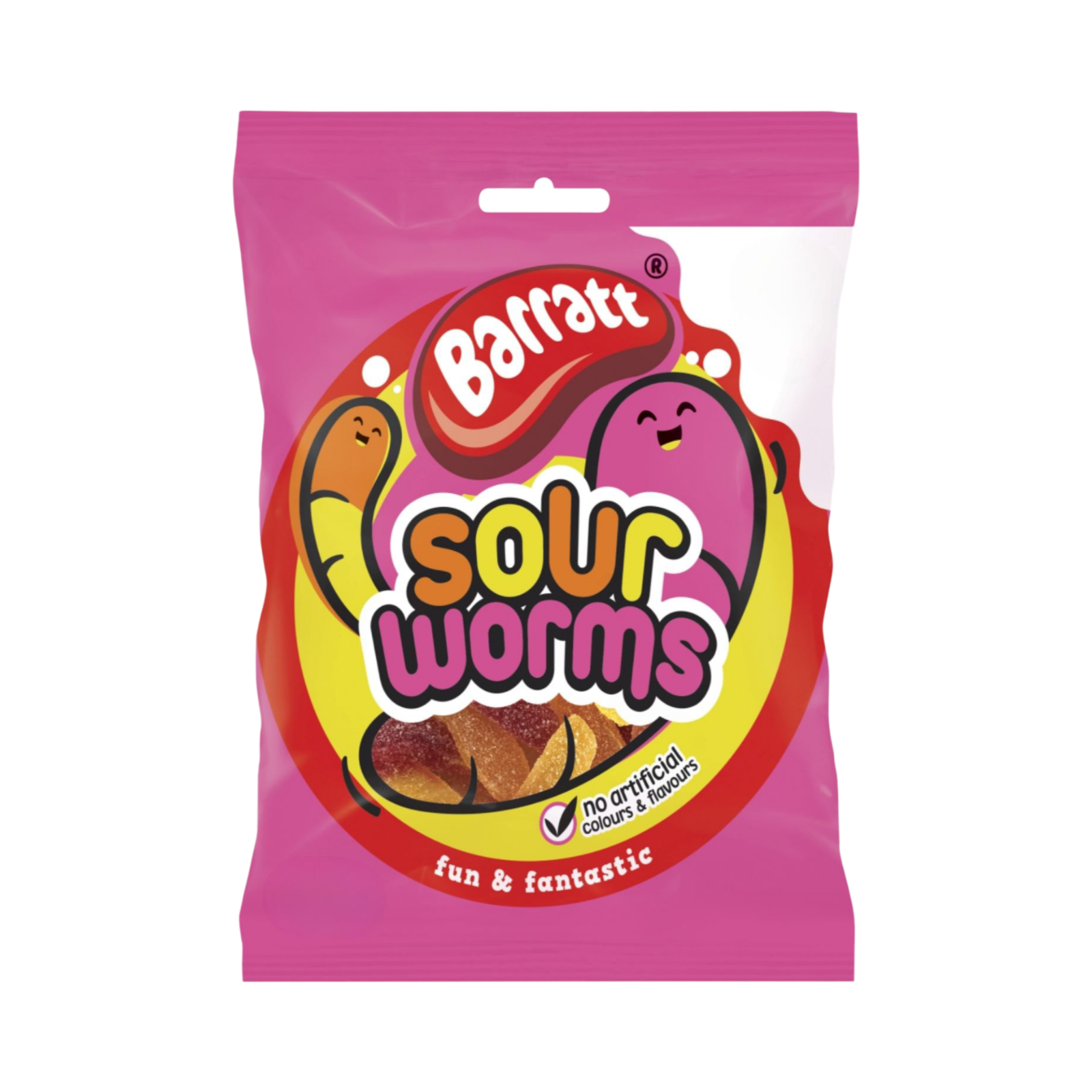 BARRATT SOUR WORMS 100g PACKET