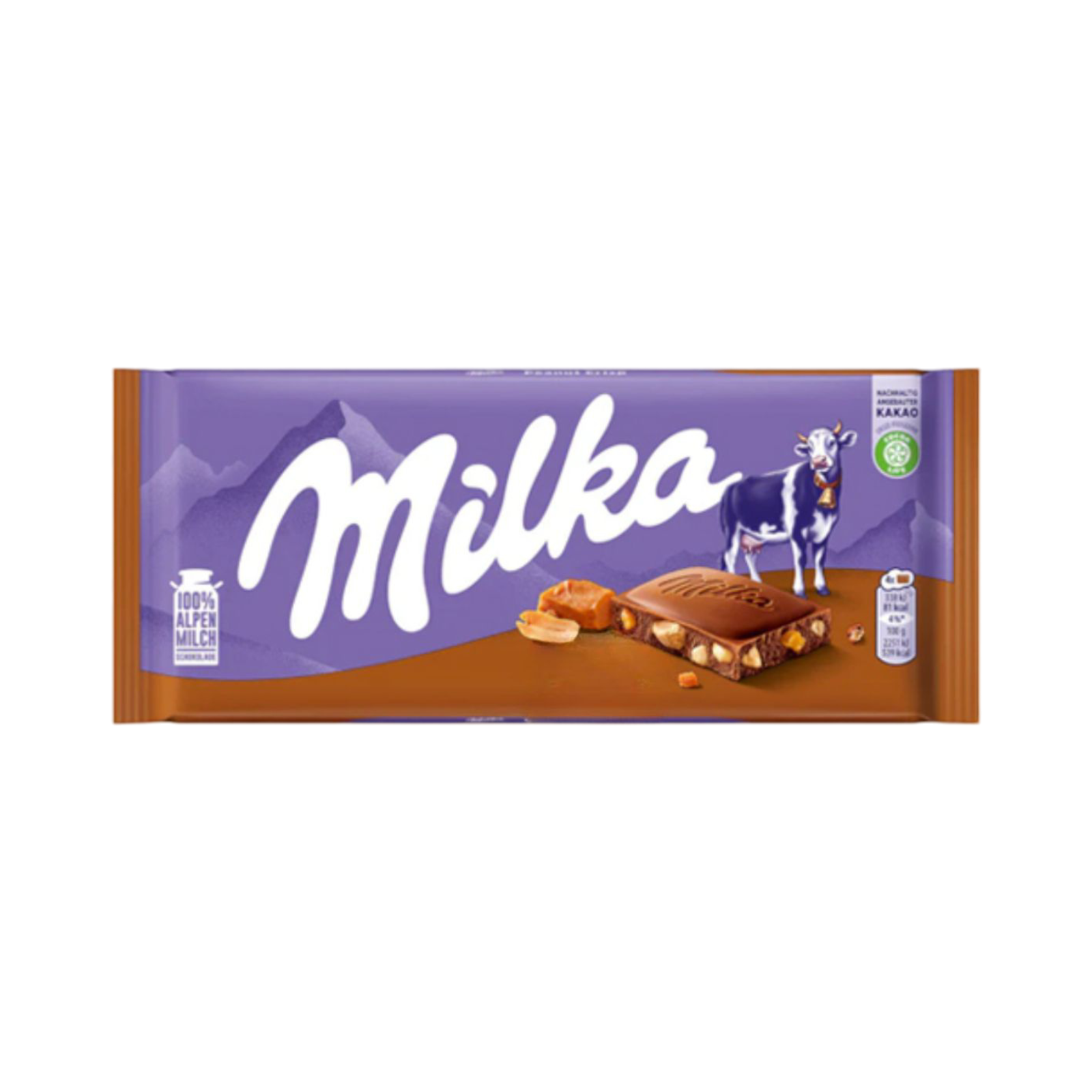 MILKA PEANUT CRISPY CARAMEL CHOCOLATE BAR 90g