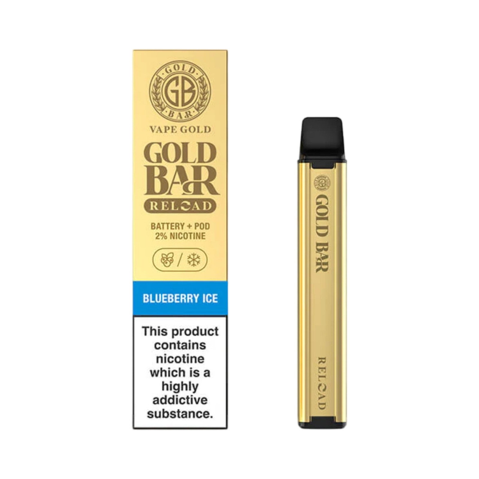 GOLD BAR RELOAD BLUEBERRY ICE FLAVOUR