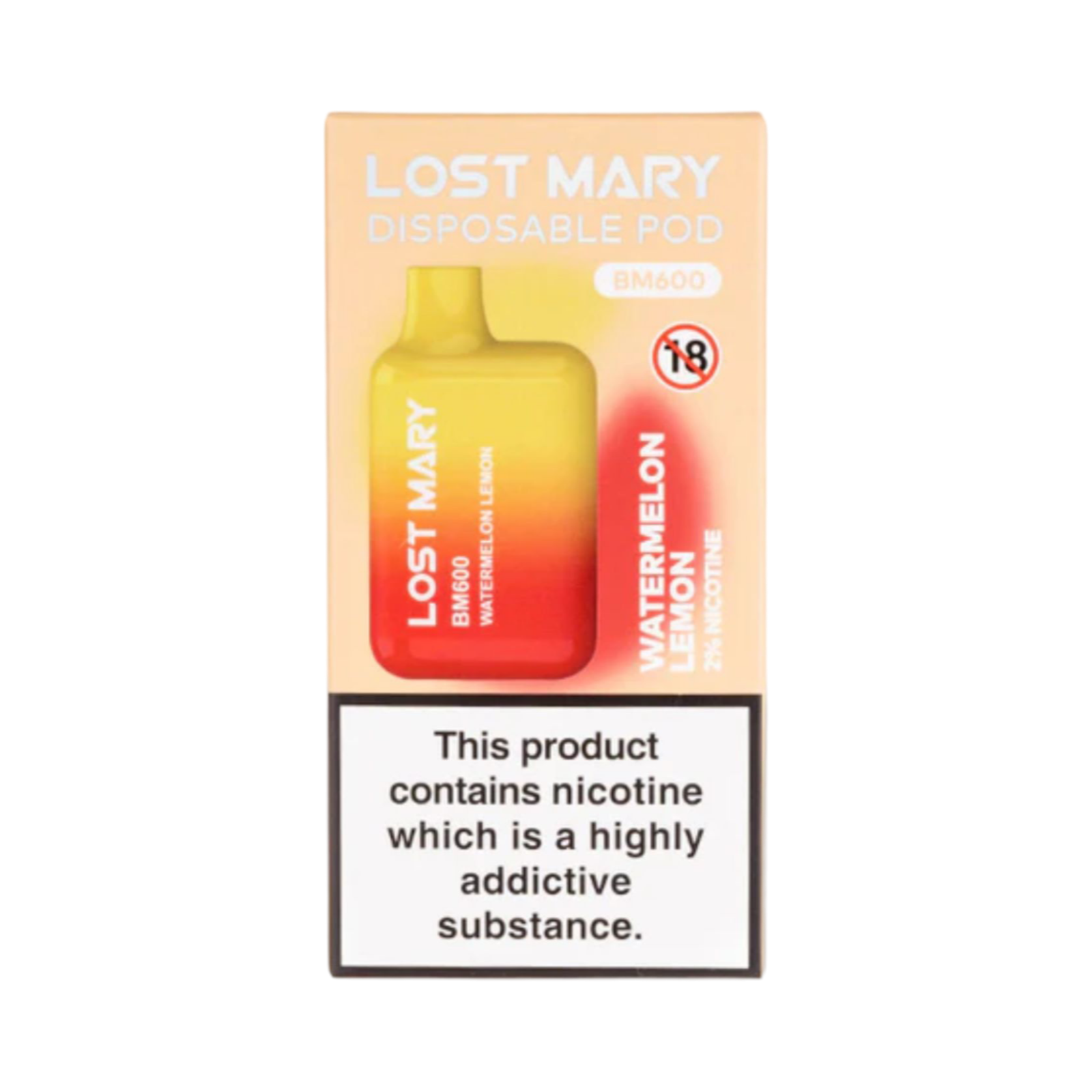 LOST MARY BM600 WATERMELON LEMON DISPOSABLE VAPE