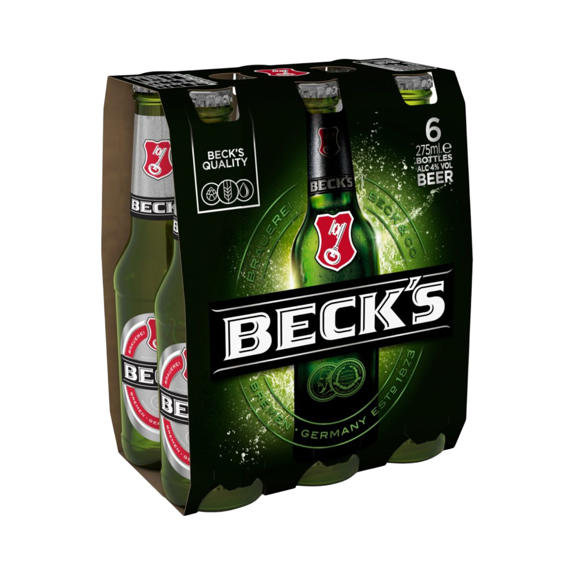 BECK'S BEER 6x275ml BOTTLES