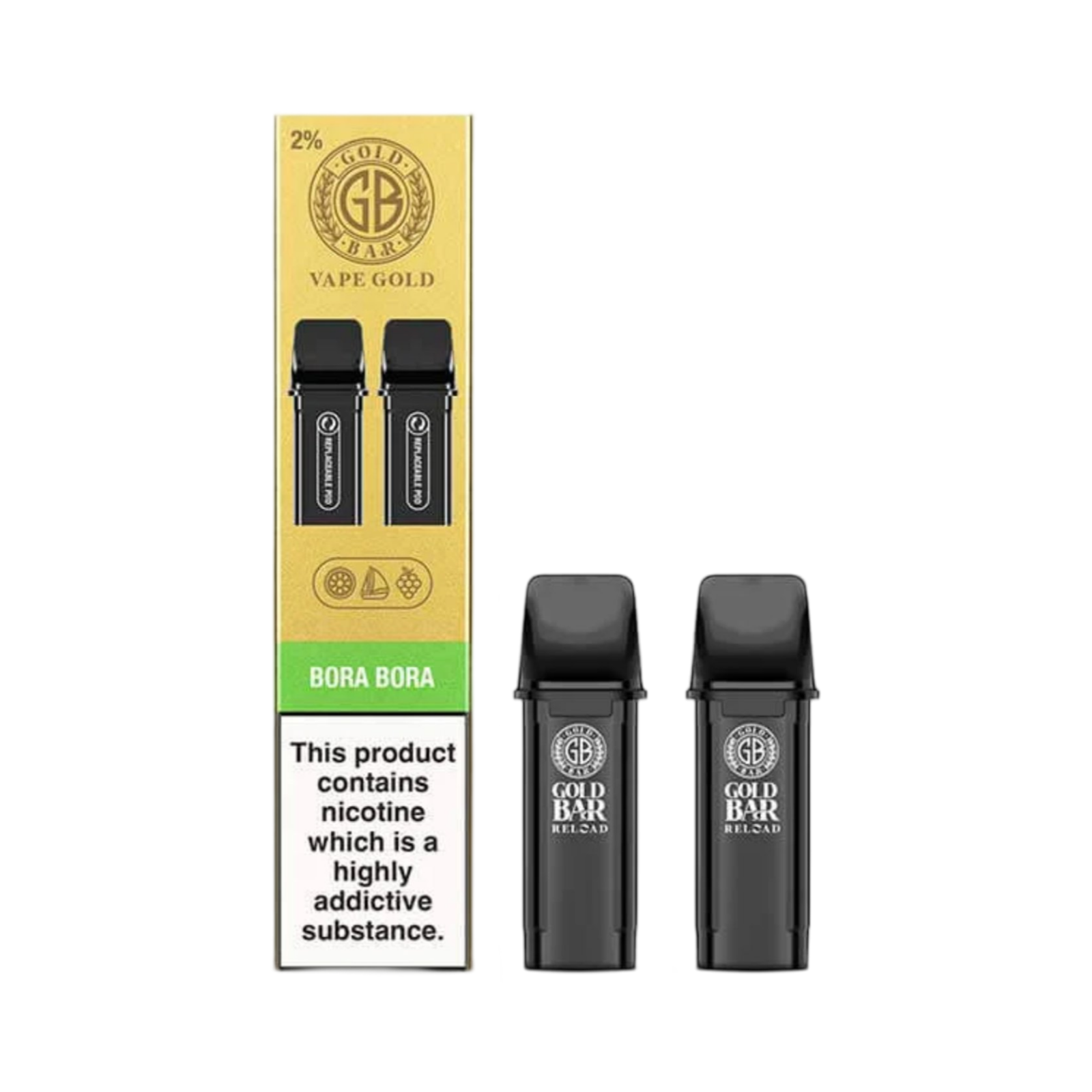 GOLD BAR RELOAD BORA BORA FLAVOUR PODS