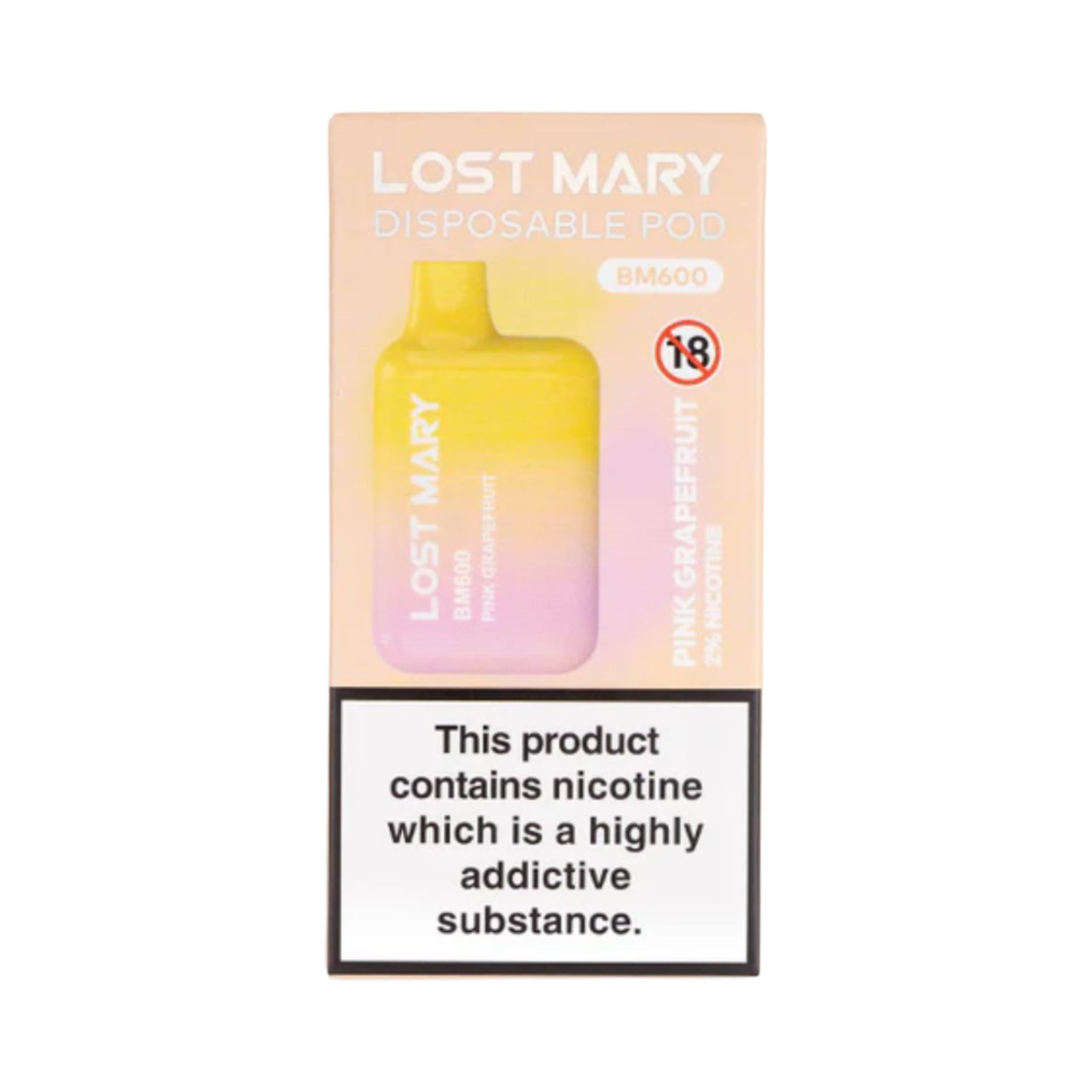 LOST MARY BM600 PINK GRAPEFRUIT DISPOSABLE VAPE