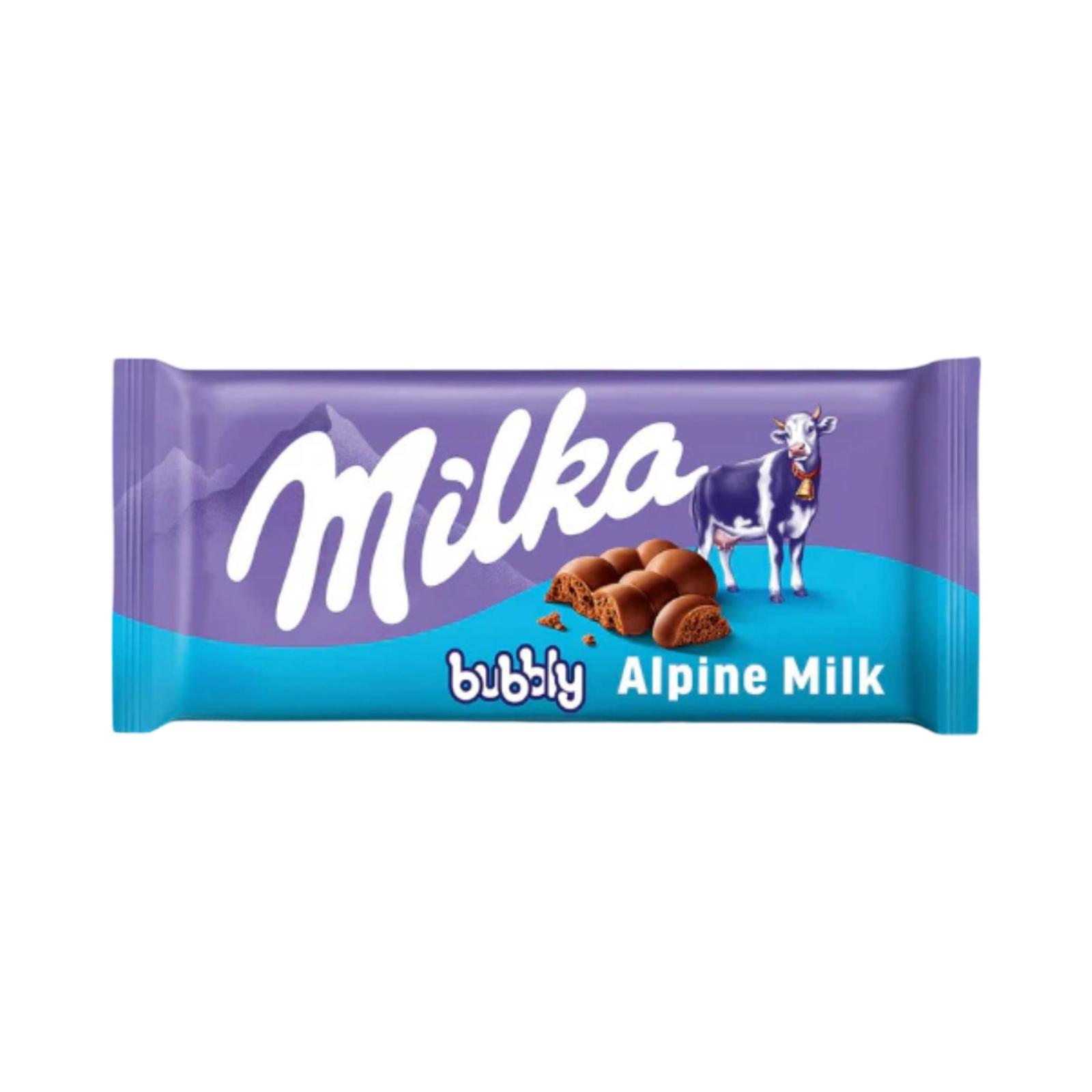 MILKA BUBBLY ALPINE MILK CHOCOLATE BAR 90g