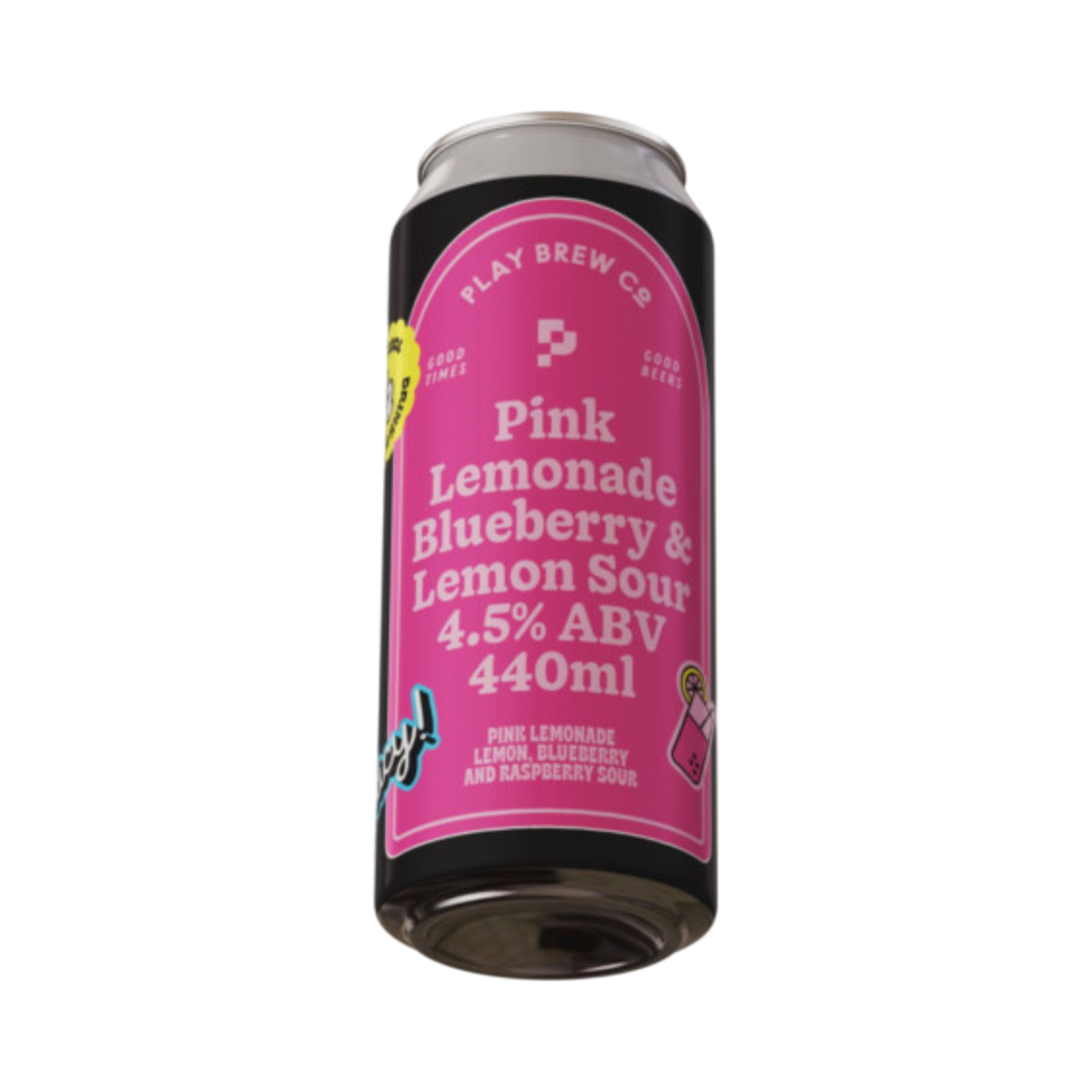 PLAY BREW PINK LEMONADE, BLUEBERRY & LEMON SOUR BEER 440ml CAN