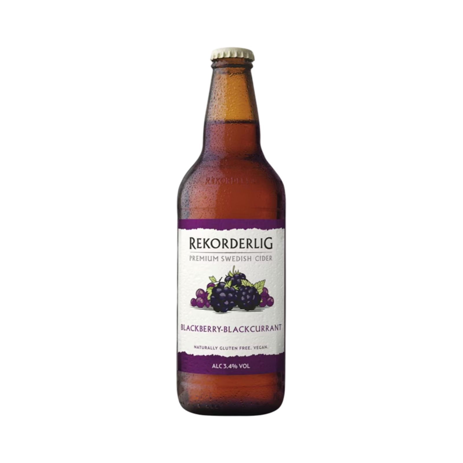 RECORDERLIG BLACKBERRY & BLACKCURRANT GLUTEN FREE SWEDISH CIDER 500ml BOTTLE