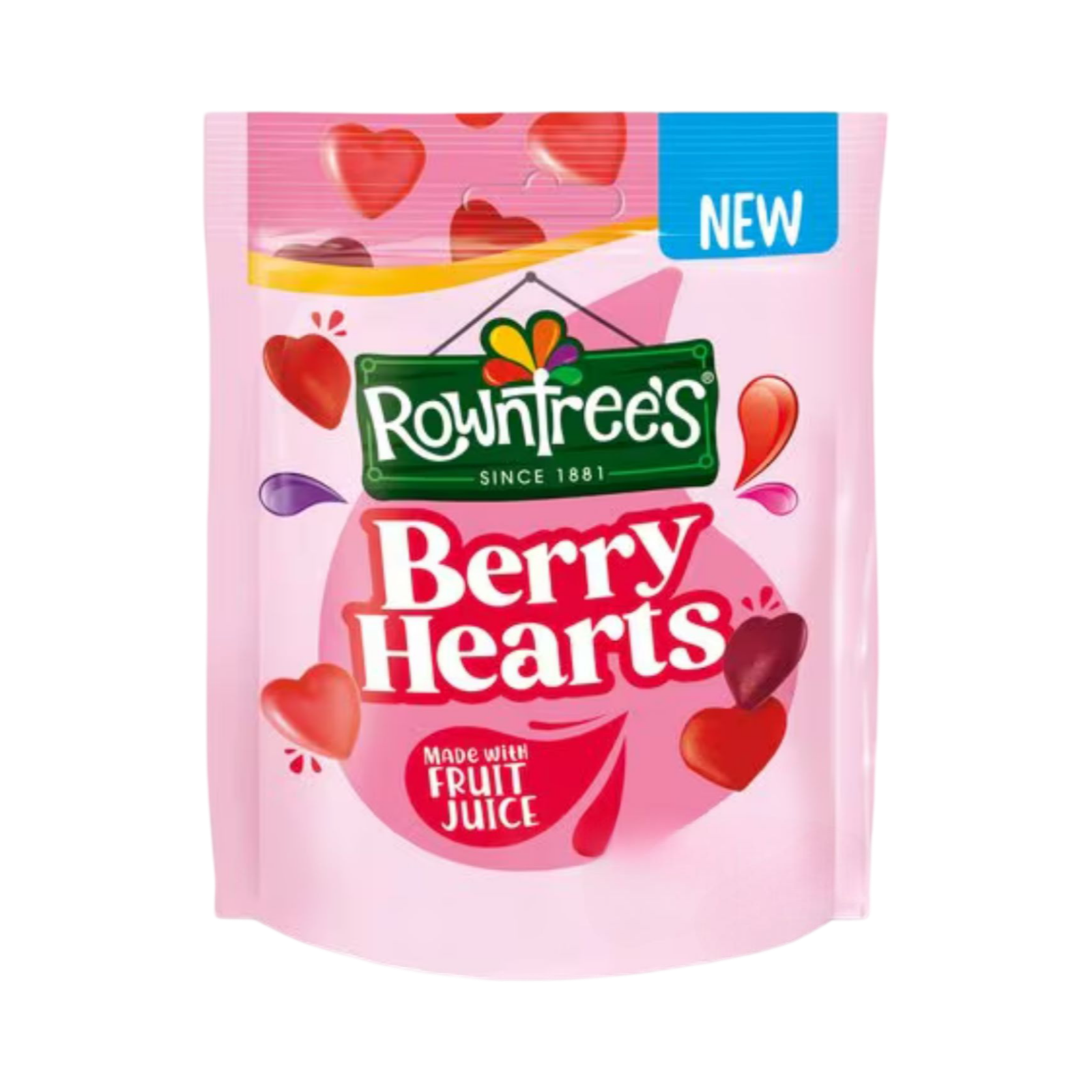 ROWNTREE'S BERRY HEARTS 115g PACKET