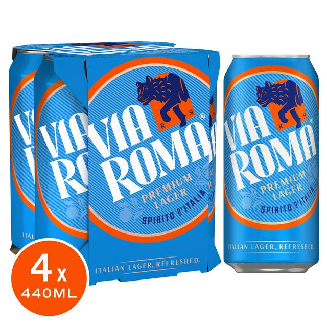 VIA ROMA LAGER 4x440ml CANS