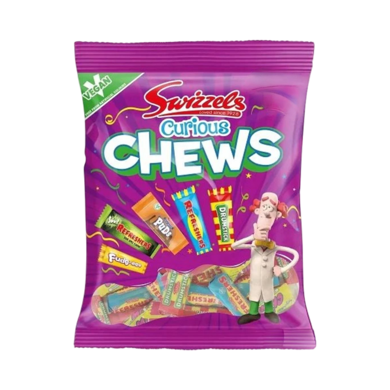 SWIZZELS CURIOUS CHEWS 135g PACKET