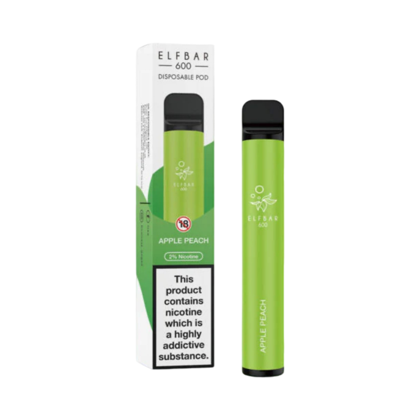 ELF BAR 600 APPLE PEACH FLAVOUR DISPOSABLE VAPE