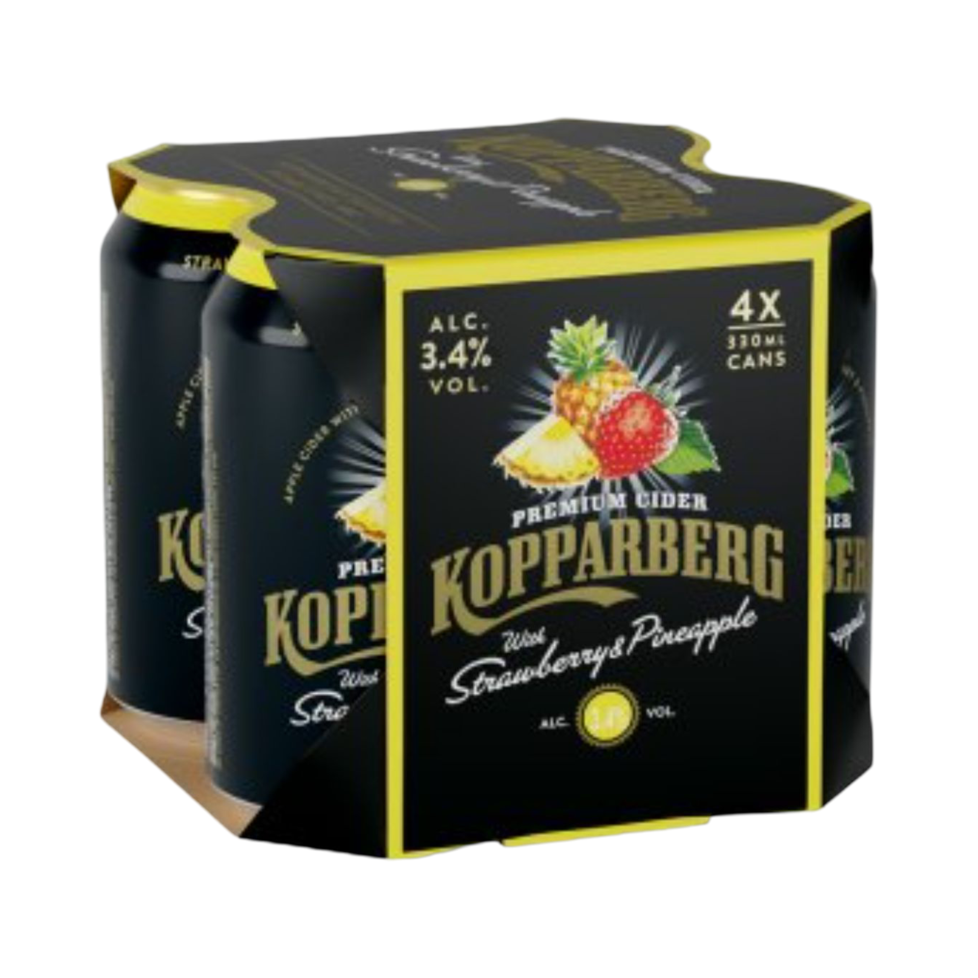 KOPPARBERG STRAWBERRY & PINEAPPLE CIDER 4x330ml