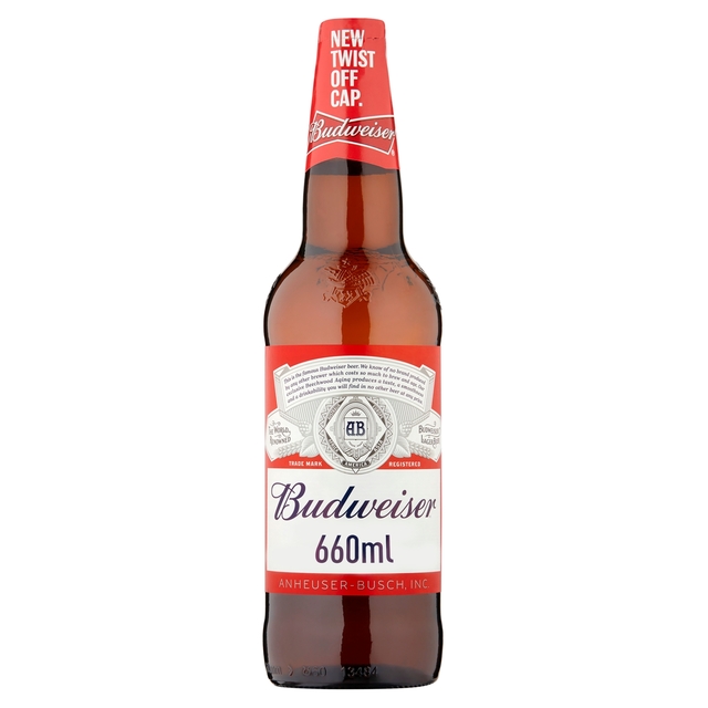 BUDWEISER BEER BOTTLE 660ml