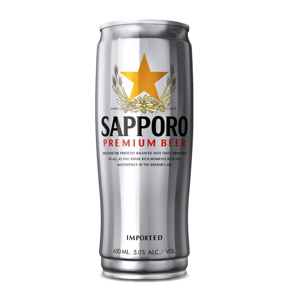 SAPPORO PREMIUM BEER 650ml CAN